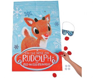 Fun Christmas Games for the Whole Family: Pin the Nose on Rudolph