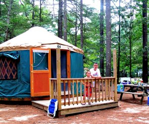 Camp in comfort in a yurt at Pinewood Lodge. Photo courtesy of the campground