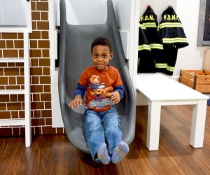 Play Street Museum: Sliding in the FDNY station