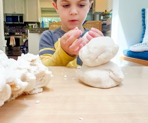 Whip up some easy homemade playdough to keep kids busy for hours. Photo by Mommy Poppins