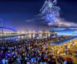 Cars and fireworks come together! Photo courtesy of Port of Los Angeles Cars and Stripes Forever 