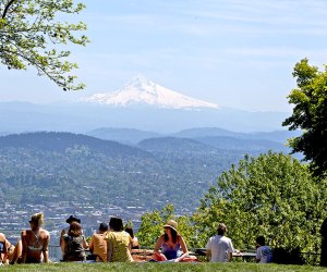 Enjoy the view of Mt. Hood from Pittock Mansion. Photo by Jamie Francis/Travel Portland