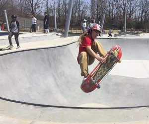 The award-winning Powhatan Springs Skate Park is perfect for younger skaters. Photo courtesy of Arlington Skaters, Facebook