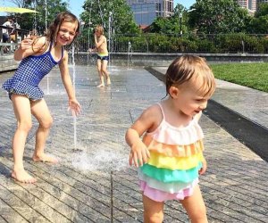 There are seven different spots to cool off on the Greenway, but the gentle Canal Fountains are ideal for little ones.