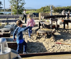 Exploring San Francisco's New Presidio Tunnel Tops with Kids: Get wet in the water features!