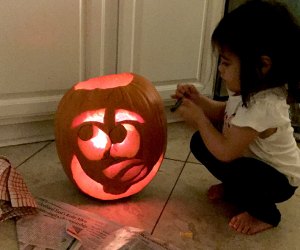 Pumpkin Carving Ideas and Stencils for Halloween: Pumpkin carving with kids