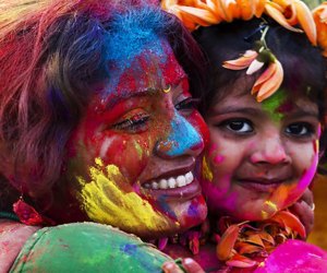 Celebrate the colorful Holi Fesitval and Earth Day at the Queens Musuem. Photo courtesy of the museum