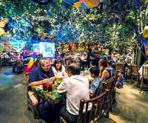 The Rainforest Cafe has two family-friendly restaurants in New Jersey. A meal out here is part adventure, part restaurant.