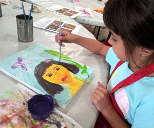 Young artists paint, draw, sculpt, design, and more at Robertson Art Zone.