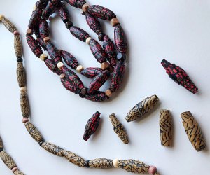 recycled paper beads