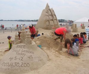 Free Things to Do with Boston Kids in July Kids get their hands sandy at the Revere Beach Sand Sculpting Festival. Photo courtesy of the Revere Beach Partnership