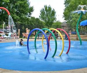 RiverPark splash pad in Sugar Land