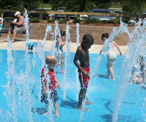 cool off in the Riverside Sprayground.