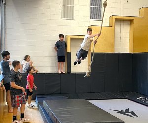 Kids can become ninja warriors at RoamFurther Athletics summer camp. Photo courtesy of the camp