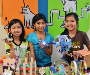 Summer sessions at Brooklyn Robot Foundry are an amazing way for kids entering grades K–7 to learn engineering, coding, circuitry, and more. Photo courtesy of the camp