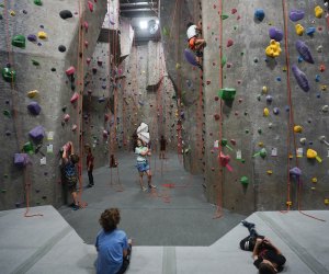 Kids as young as 5 can scale the walls at The Rock Club in New Rochelle. Photo courtesy of The Rock Club