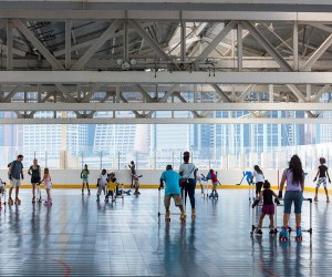 Go roller skating at Pier 2 in Brooklyn Bridge Park