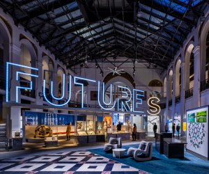 Families have until July 6, 2022, to visit the FUTURES exhibit. Photo by Ron Blunt, courtesy of the Smithsonian Arts and Industries Building