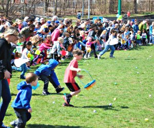 Hop to it at the Roslindale Village Main Street Egg Hunt. Photo by Bruce Spero courtesy of Roslindale Village Main Street
