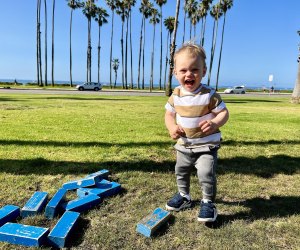 Play lawn games at the Hilton Santa Barbara while looking at the ocean and palm trees. Photo Courtesy of Gina Ragland