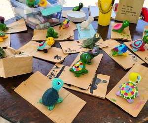 Craft projects at the Artist Boat’s World Ocean Day Festival in Galveston. Photo courtesy of the event.
