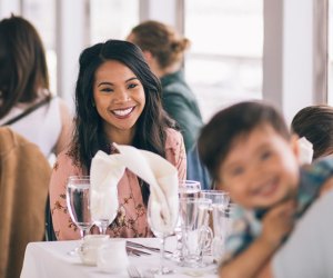 Take mom for a unique brunch in Boston Harbor with a cruise! Mother's Day Brunch photo courtesy of City Cruises.