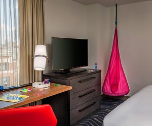 Image of family-friendly Boston hotel room.