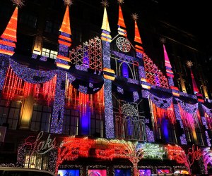 Saks Fifth Avenue's nightly light shows add to the holiday magic at Rockefeller Center. Photo by Jody Mercier