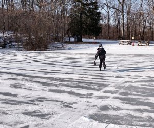 Play hockey or twirl on the ice at Sal J. Prezioso Mountain Lakes Park in North Salem. 