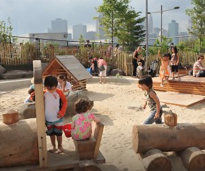 Accessible playgrounds in NYC Sandbox Village at Pier 6
