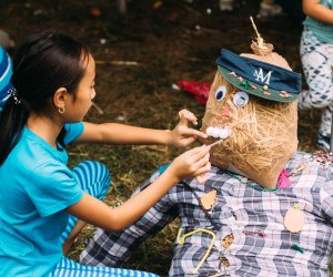 Peddler's Village hosts scarecrow making workshops as part of Scarecrows in the Village. Photo by Chris Burrows