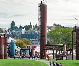 Get out and play at Gasworks Park on Lake Union. 