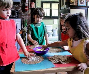 Kids get tactile with lots of hands-on projects at Montessori schools. Photo courtesy of Shir Hashirim Montessori School