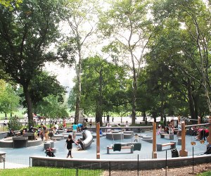 Many cool playgrounds in Central Park are shaded by tall trees. Photo courtesy of Central Park Conservancy