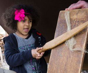 Weekend Fun: Sheep to Shawl Fest, Egg Hunts, Family Fun Day Learn how to turn wool into cloth using 18th-century techniques at Sheep-to Shawl. Photo courtesy of Historic Hudson Valley