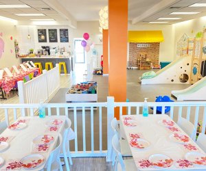 Enjoy the wide open space at Sippy Cups Cafe play spaces