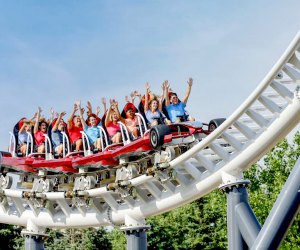 Ride high on Maxx Force at Six Flags Great America. 