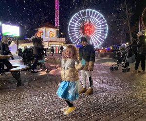 Six Flags Great Adventure transforms into a twinkling wonderland at Holidays in the Park. Photo by Lisa Warden