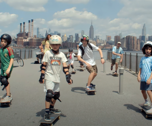 SKATEYOGI camps are designed for students ages 5-14 of all skill levels. Photo courtesy of SKATEYOGI