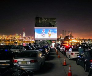 Skyline Drive-In car parked to watch a drive-in movie