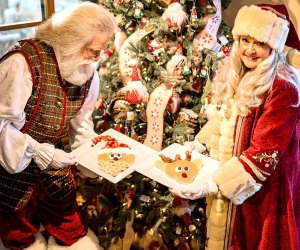 Pick a festive pancake to dine on with Santa and Mrs. Claus. Photo courtesy of SkyPark at Santa's Village via Facebook