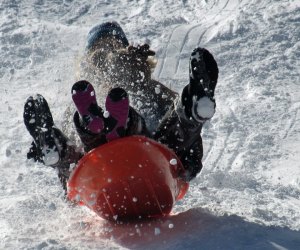 Sledding in Central Park is one of our favorite free things to do in NYC