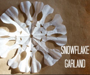 Coffee Filter, Straws And Pasta Snowflake Craft - I Heart Crafty Things