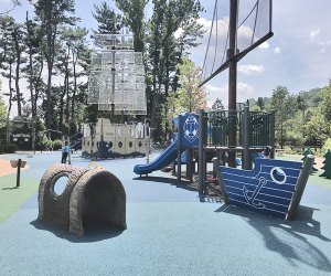 The boat-themed Regatta Playground is a great tot lot in New Jersey