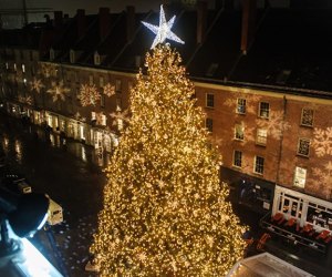 Christmas tree at South Street Seaport