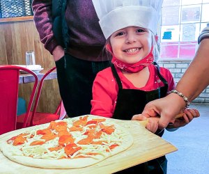 Get those little creators out this January for free classes and genuine fun! Pizza Making Class photo courtesy of Square Peg Pizzeria.