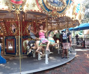 Riding the carousel at Sugar Sand Park, photo by the author