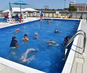 Cool off with the swimming program at Aviator Sports summer camp. Photo courtesy of Aviator