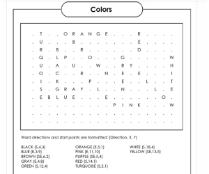 Printable Word Puzzles for Kids: Create your own word search with Super Teacher Worksheets.
