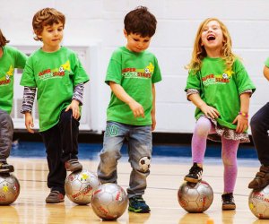 Kids can have fun while they learn the fundamentals. Photo courtesy of Super Soccer Stars